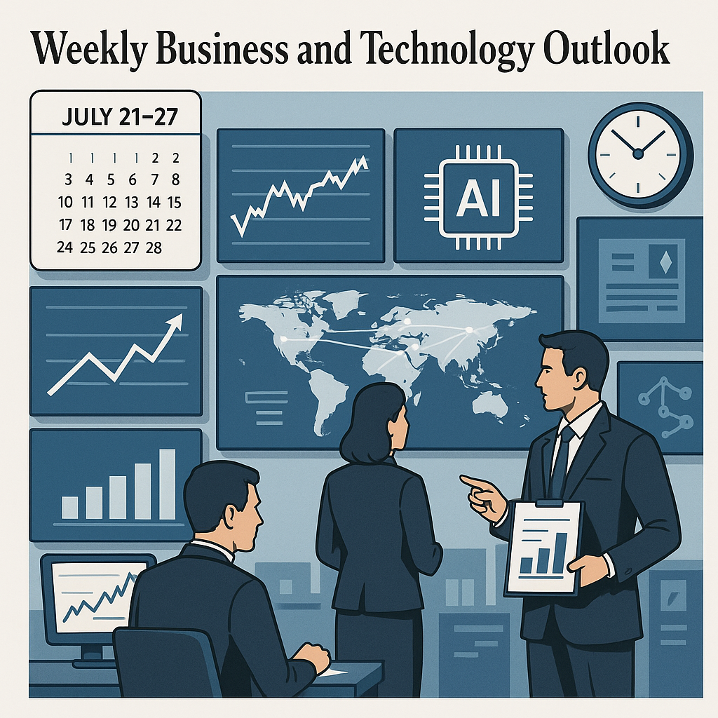 Week Ahead: Key Technology and Business Developments to Watch - July 21-27, 2025 - Featured image illustration